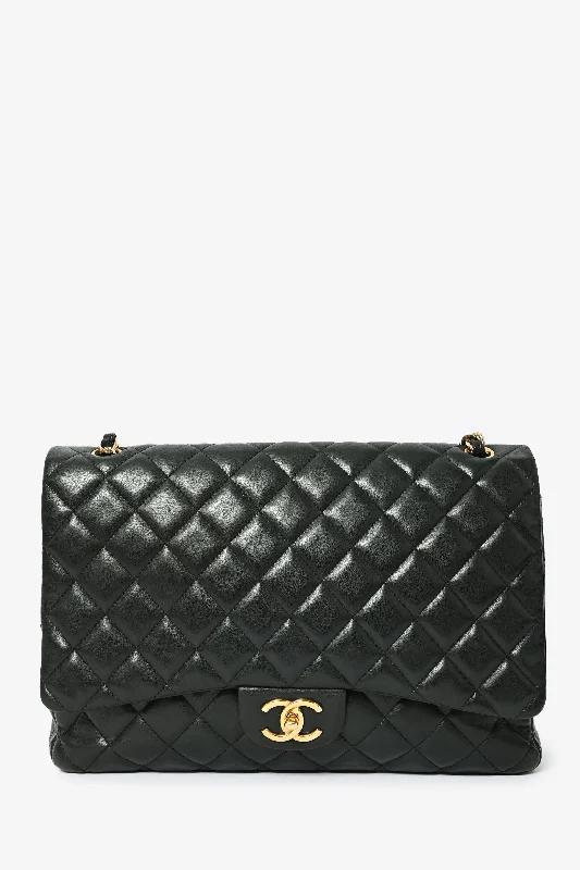  Elegant Purses, Shop & SavePre-Loved Chanel™ 2012 Black Quilted Lambskin Maxi Double Flap