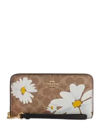  Trendy Purses At Unbeatable DiscountsVintage-Inspired Coach Long Zip Around Wallet In Signature Canvas With Floral Print