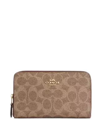 Modern Handbags With Stylish DiscountsCoach Medium Id Zip Wallet In Signature Canvas Modern Handbags With Stylish DiscountsCoach Medium Id Zip Wallet In Signature Canvas