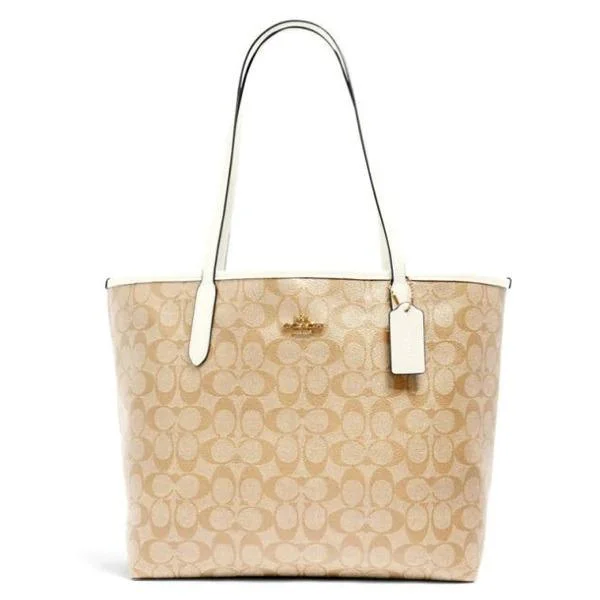 The Ultimate Sale On Must-Have HandbagsCoach Open City Tote In Signature Light Khaki Chalk The Ultimate Sale On Must-Have HandbagsCoach Open City Tote In Signature Light Khaki Chalk