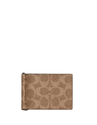  Premium Bags At Special PricesFashion Forward, Function First Coach Slim Money Clip Billfold Wallet In Signature Canvas