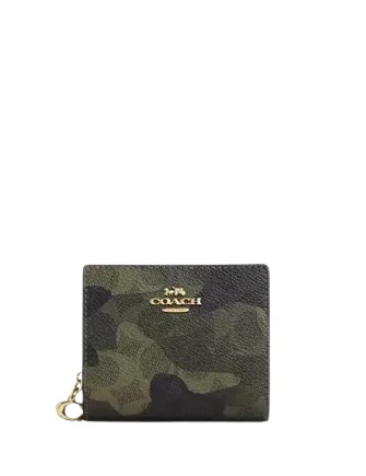  Luxury Bags, Budget PricesBid Farewell To The Old Season Coach Snap Wallet In Signature Camo Print