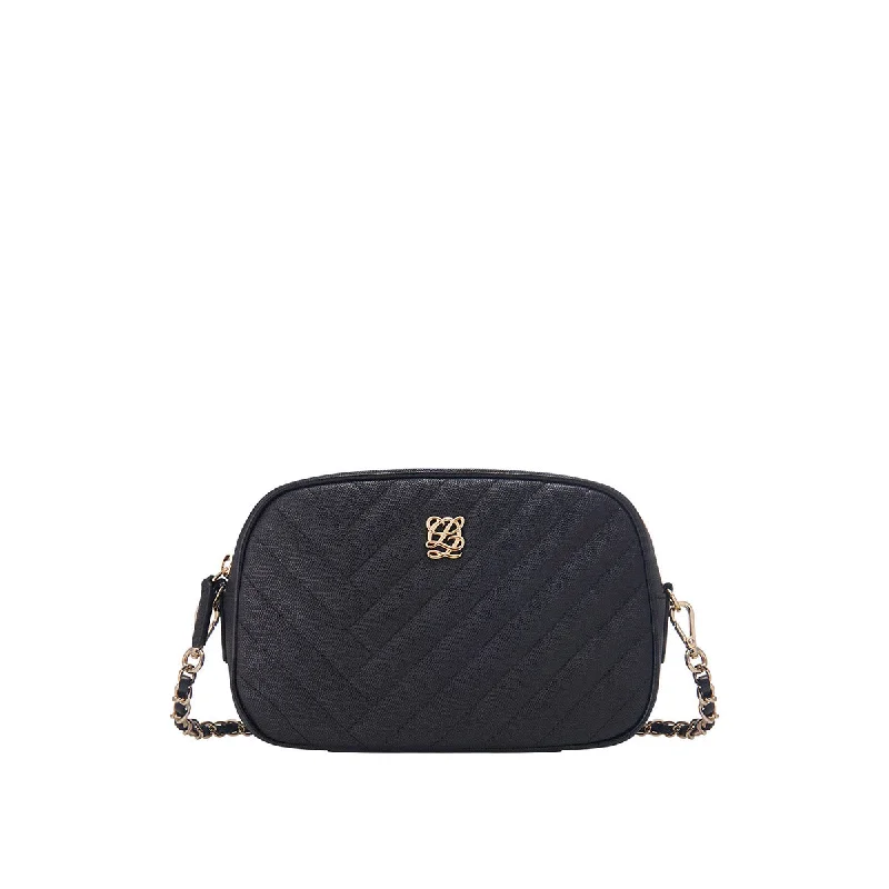 Fashion-Forward Bags At Limited-Time OffersMini Bold & Golden Logo Quilted Camera bag - Black Fashion-Forward Bags At Limited-Time OffersMini Bold & Golden Logo Quilted Camera bag - Black