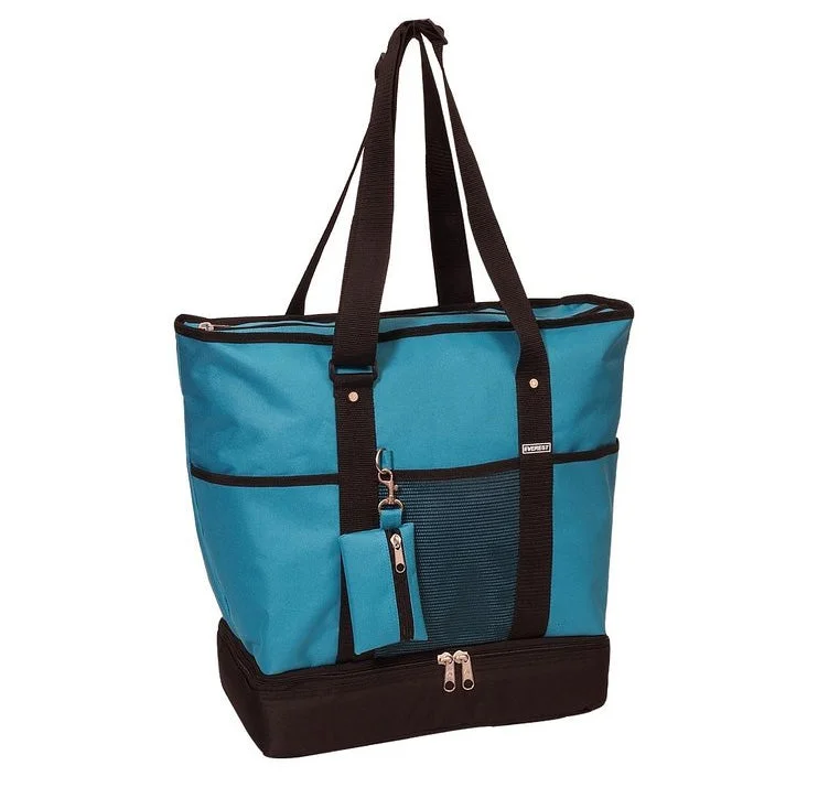  Trendy Totes, Shop & SaveEverest Luggage Deluxe Shopping Tote - Turquoise/Black