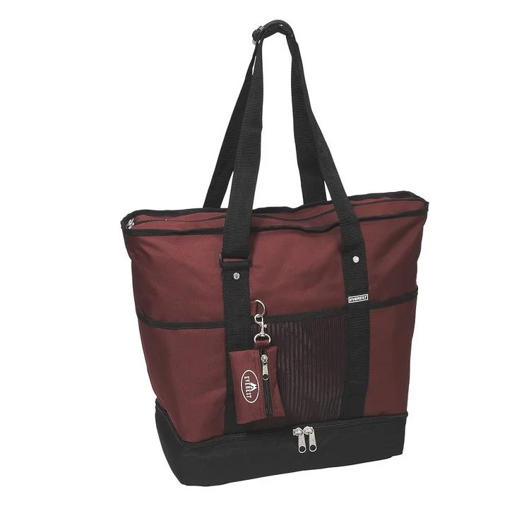  Stylish Totes, Special DiscountsEverest Luggage Deluxe Shopping Tote - Burgundy/Black