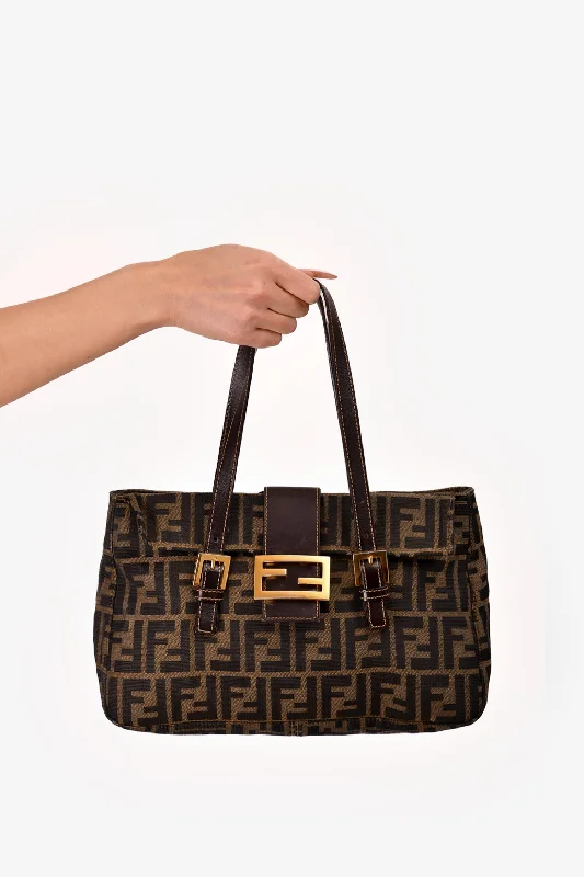  Premium Handbags At Exclusive PricesFendi Brown Zucca Canvas Double Handle Bag