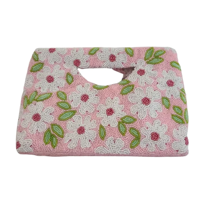  Huge Handbag Markdowns – Update Your Collection NowLimited Time Flash Sale Fully Beaded Pink Floral Clutch