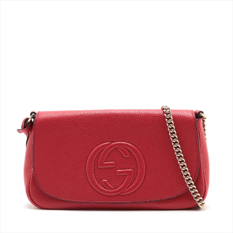 Classic And Modern Handbags Now More AffordableGucci Soho Leather Chain Shoulder Bag Red Classic And Modern Handbags Now More AffordableGucci Soho Leather Chain Shoulder Bag Red