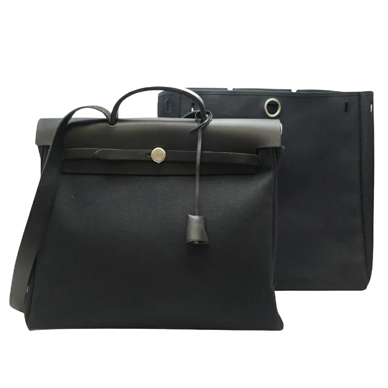  Carry Elegance For LessHermès Herbag  Canvas Shoulder Bag (Pre-Owned)