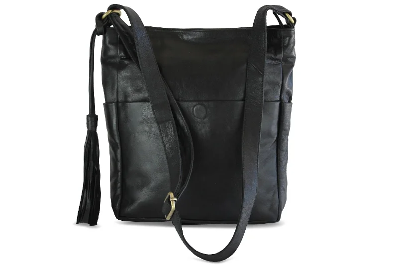  Designer-Inspired Bags At Reduced PricesTop Deals JADE LEATHER HANDBAG IN BLACK
