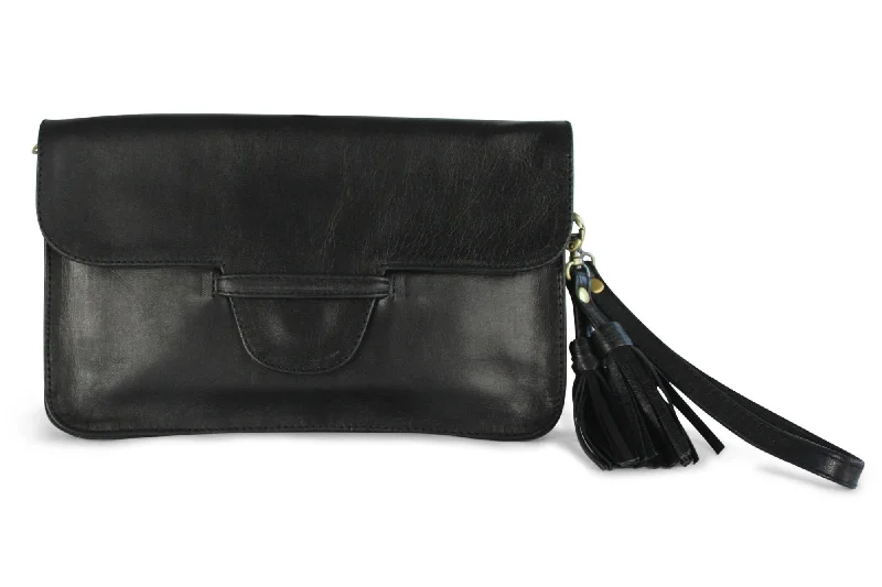  Elegant Bags With Limited Stock AvailableSave Big JANE LEATHER CLUTCH IN BLACK