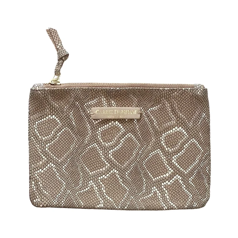  Everyday Elegance At Special PricesLarge Navy Champagne Python Mini Zip Pouch