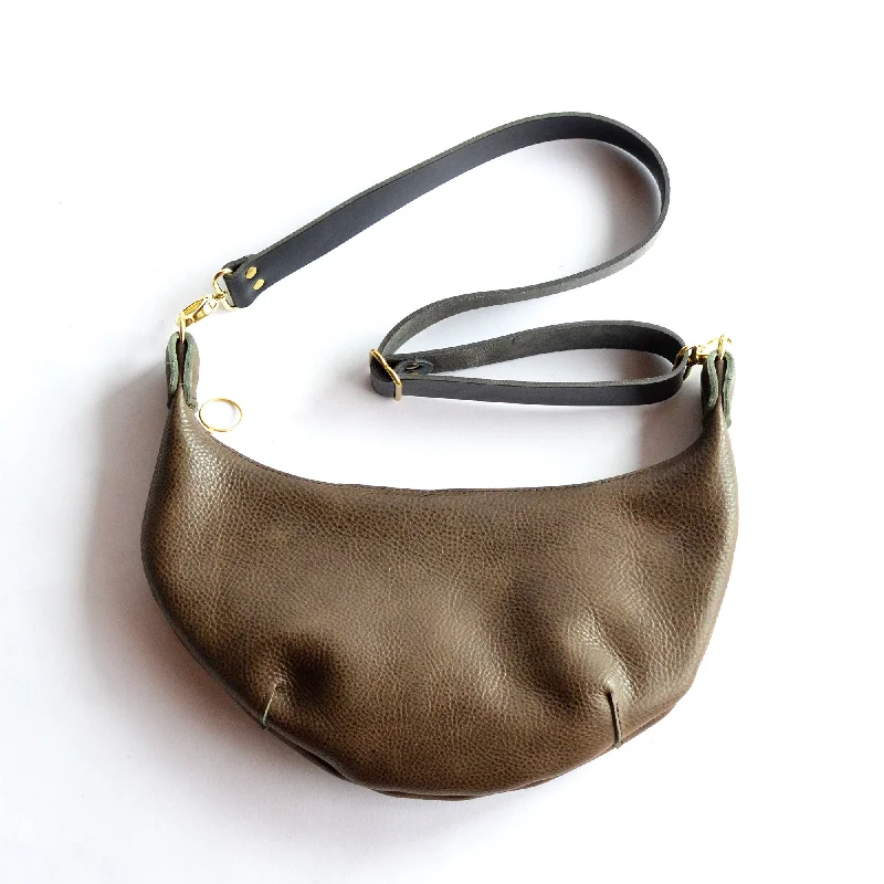 Everyday Elegance At Lower PricesLeather HOBO Crossbody Bag - Olive Green Leather