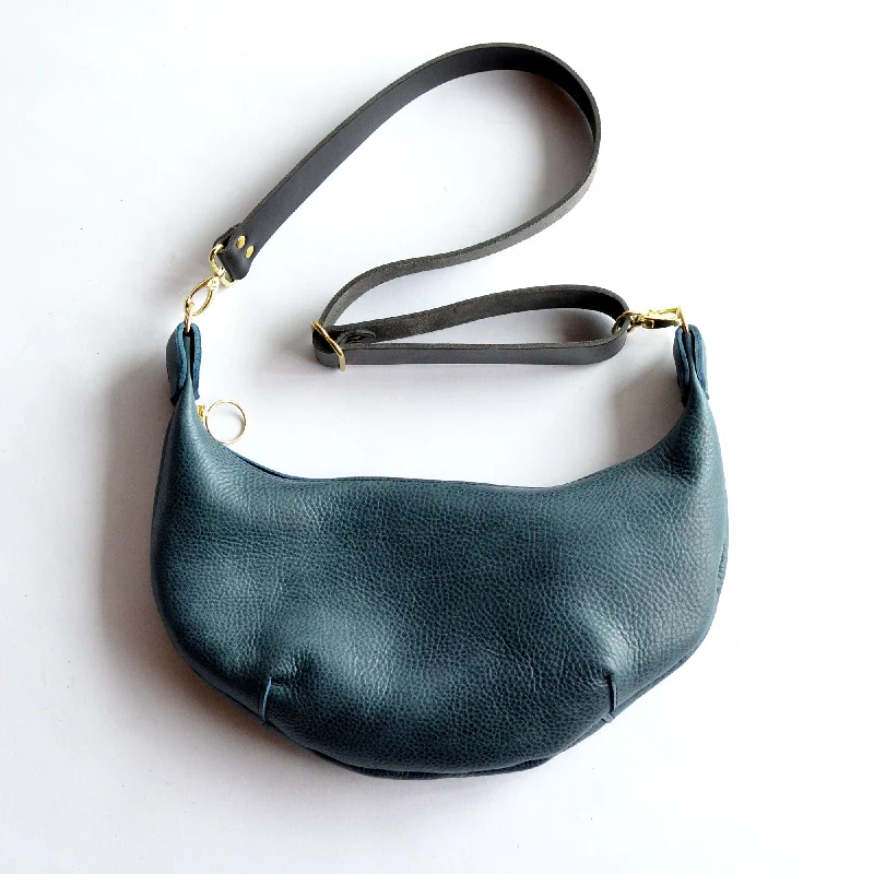  Fashionable Handbags At Must-Have PricesLeather HOBO Crossbody Bag - Navy Blue Leather
