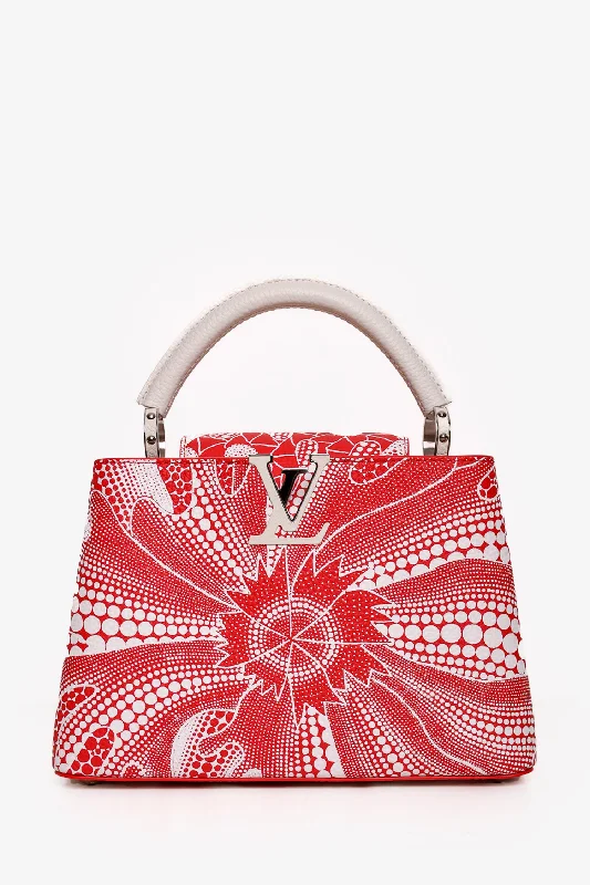 Your Perfect Bag At The Perfect PriceLouis Vuitton Yayoi Kusama Red/White Leather Capucines BB with Strap Your Perfect Bag At The Perfect PriceLouis Vuitton Yayoi Kusama Red/White Leather Capucines BB with Strap