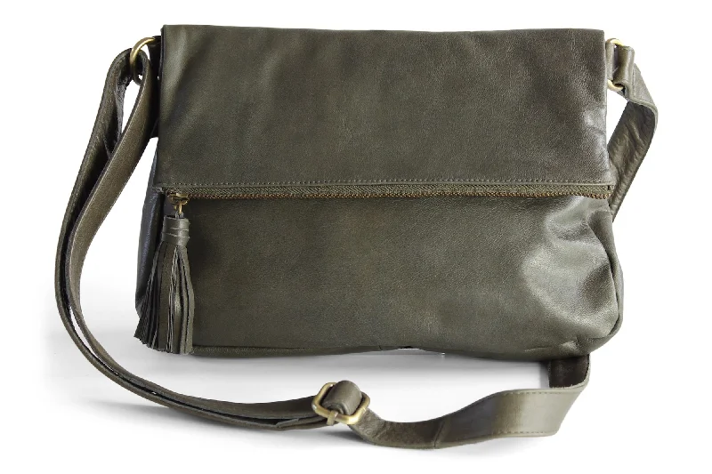  Stylish Handbags At Unbeatable DiscountsFresh Styles, Fresh Deals LOUISE LEATHER HANDBAG IN OLIVE GREY