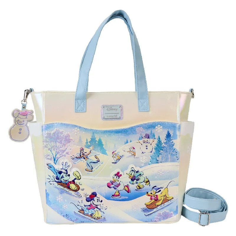 Stylish Handbags With Exclusive Online DiscountsLoungefly Disney Mickey And Friends Winter Wonderland Scene Convertible Tote Stylish Handbags With Exclusive Online DiscountsLoungefly Disney Mickey And Friends Winter Wonderland Scene Convertible Tote