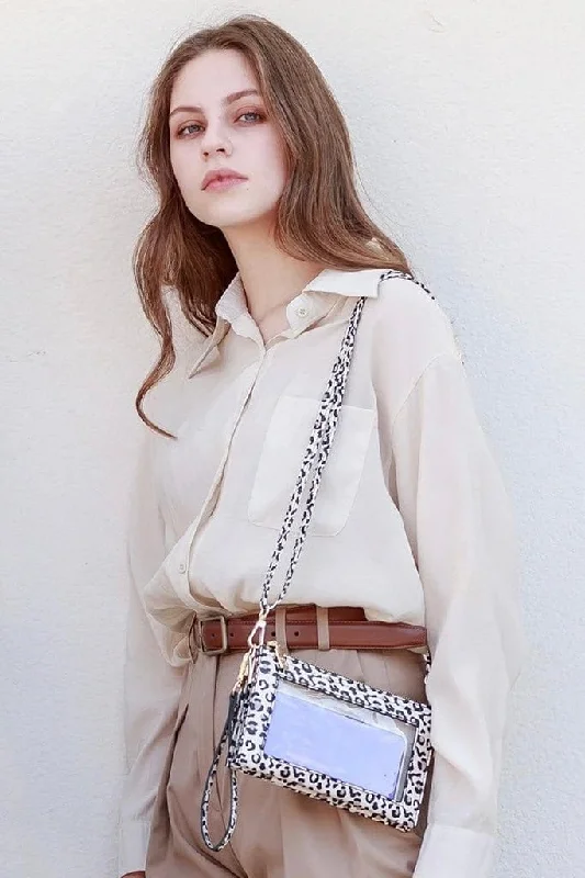  Limited-Time Handbag SaleM2002 Three Compartments Crossbody w/Clear Phone Window