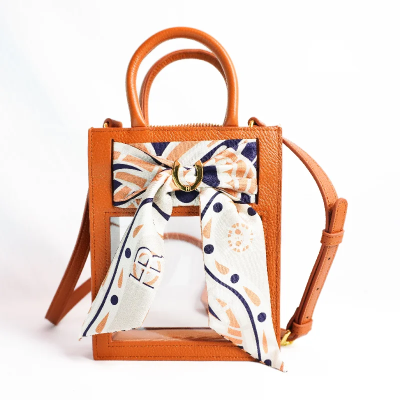  Sleek And Stylish Handbags At Lower PricesMini Calista Clear + Gold Paisley Twilly