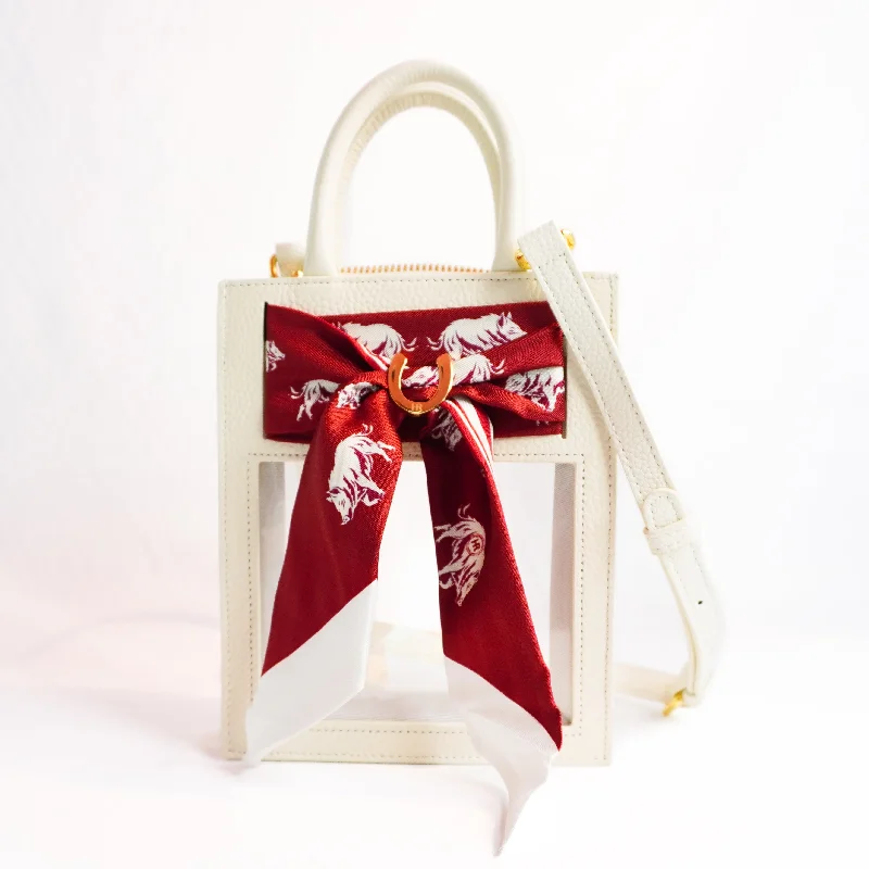 Trendy And Timeless Handbags Now On SaleMini Calista Clear + Running Razorbacks Twilly Trendy And Timeless Handbags Now On SaleMini Calista Clear + Running Razorbacks Twilly