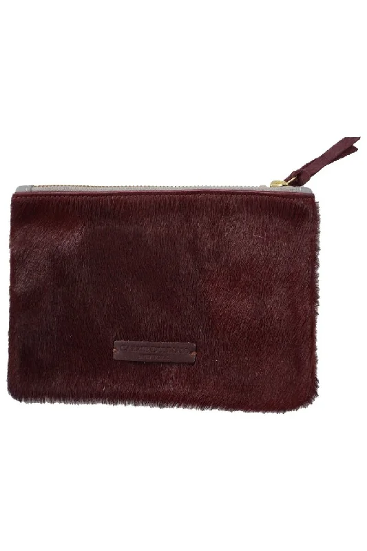  Trendy And Classic Bags Now At Unbeatable Discounts6x4 Mini Mini Burgundy Pony Zip Pouch