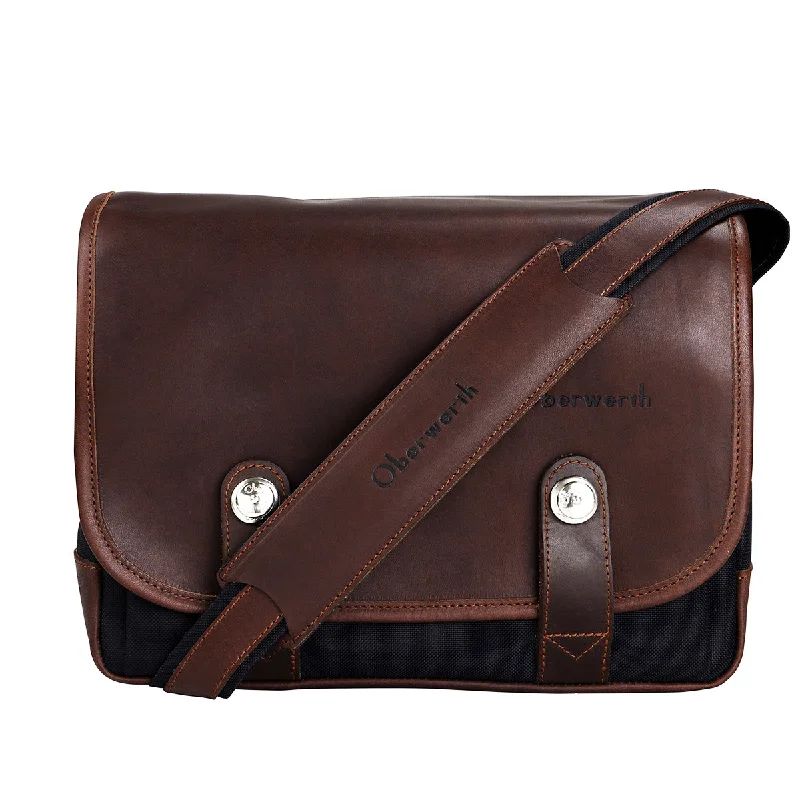  Best Deals On Premium HandbagsOberwerth Freiburg Medium Photo Bag - Cordura/Leather - Black/Dark Brown