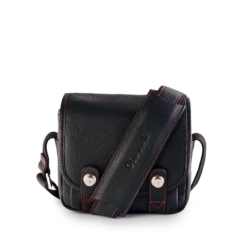 Unmissable Deals On Everyday HandbagsOberwerth ‘Phil’ Leather Camera Bag - Black with Red Stitching Unmissable Deals On Everyday HandbagsOberwerth ‘Phil’ Leather Camera Bag - Black with Red Stitching