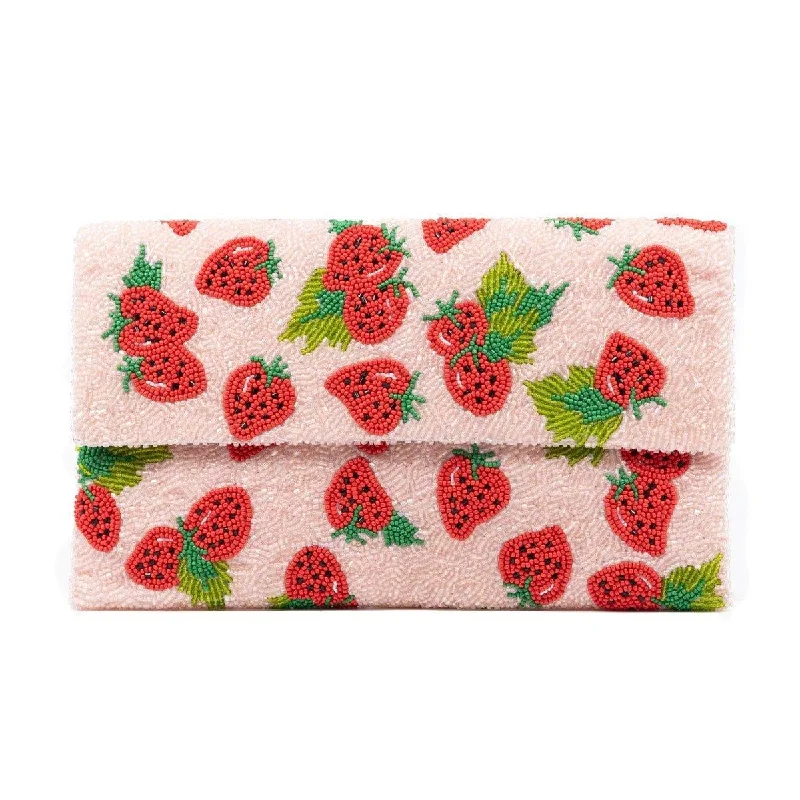  Carry Elegance For Less – Best Bag Deals HereDiscover Promotions Pink Beaded Strawberry Motif Handbag