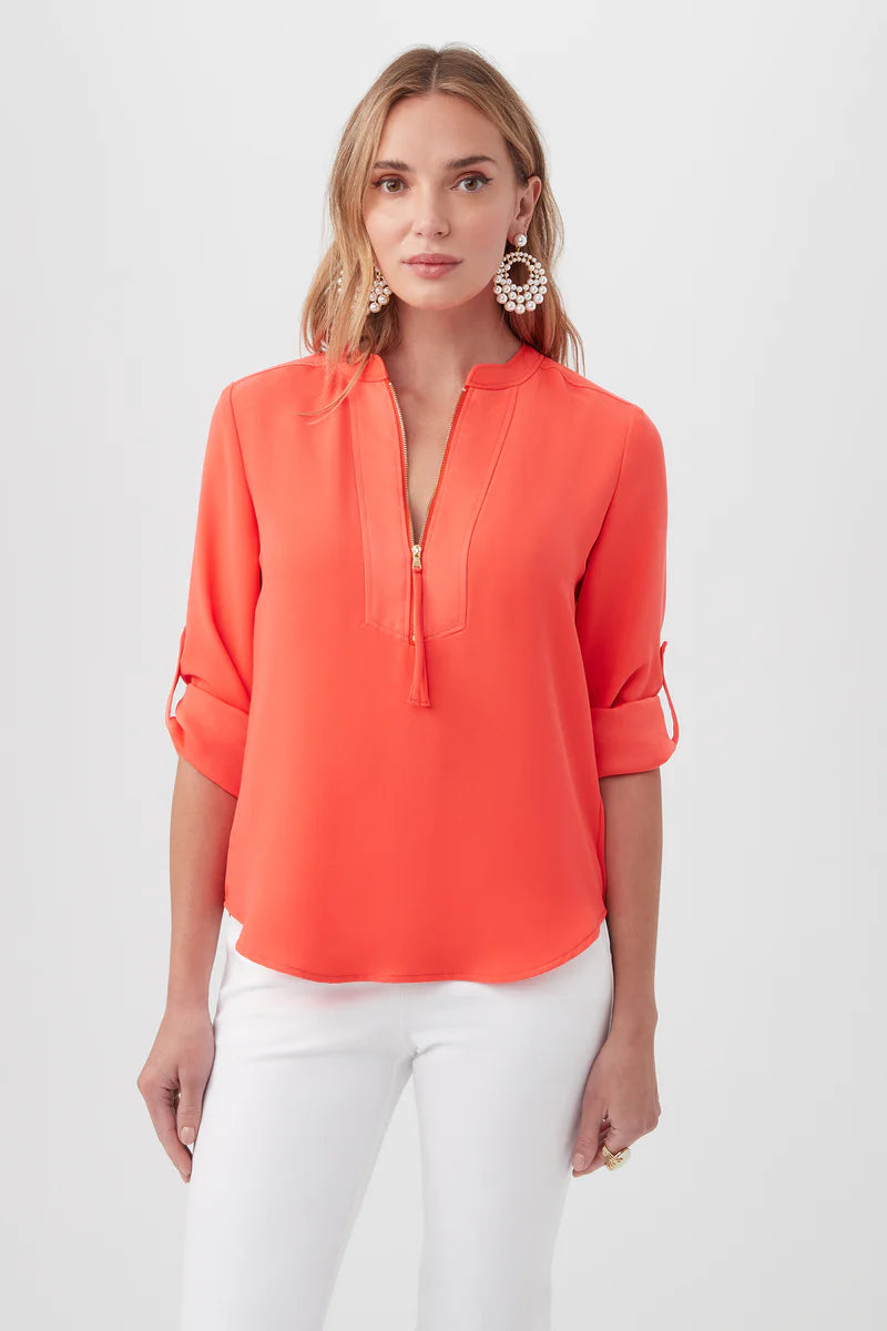  Fashion Bags, Huge SavingsPoppy Half Placket Zip Kaiko Top