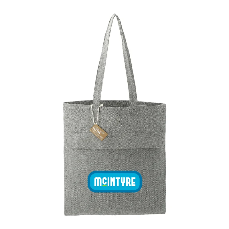  Elegant Bags, Limited StockRecycled Cotton Herringbone Tote w/Zip Pocket