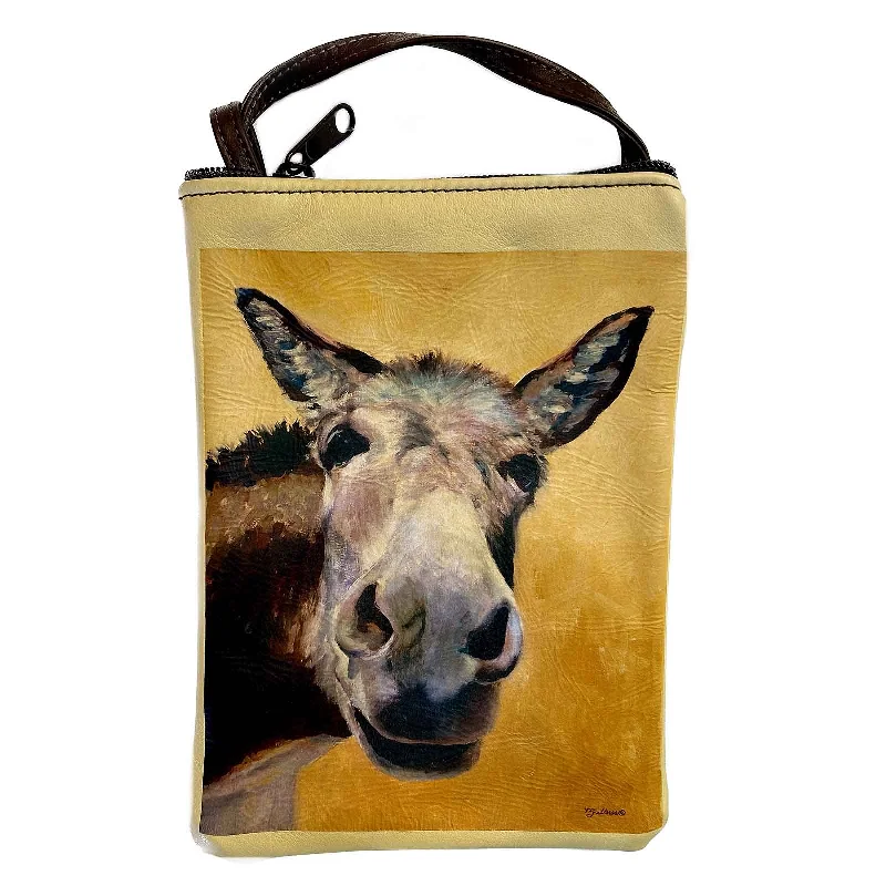  Flash Sale On HandbagsFestive Holiday Gift Bags Donkey Rescue Me Leather Western Purse