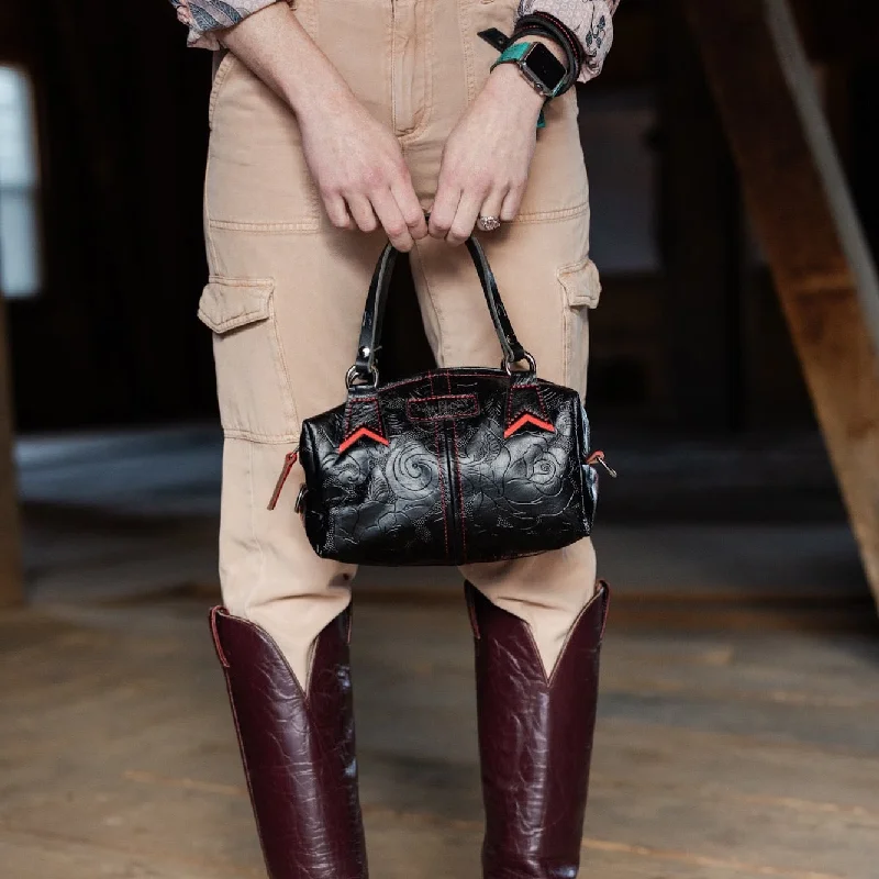  Trendy Handbags, Limited-Time SaleRodeo Collection | Dolly Satchel | Black Rose