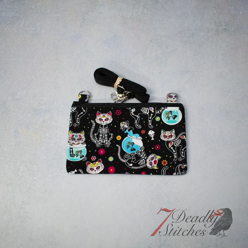 Stylish And Functional Bags Now At Reduced RatesSkeleton Kitties with Fish Bowls Simple Crossbody Stylish And Functional Bags Now At Reduced RatesSkeleton Kitties with Fish Bowls Simple Crossbody