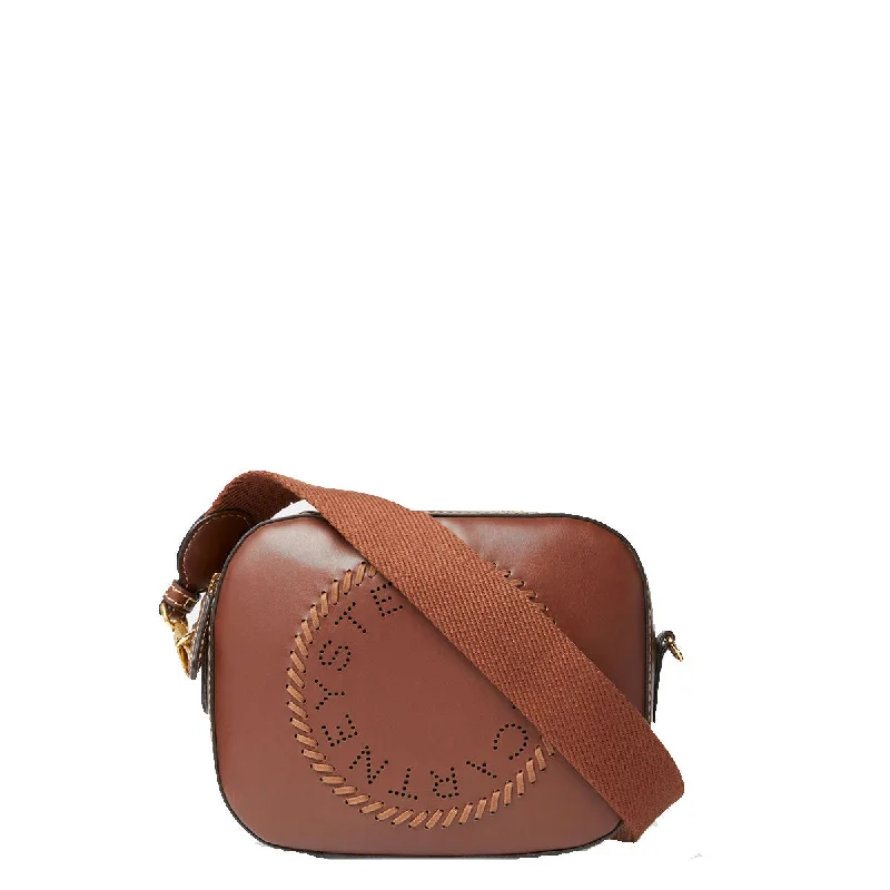  High-Fashion Handbags At Reduced CostsStella Logo Camera Bag Whip/Stud Strap, Cognac