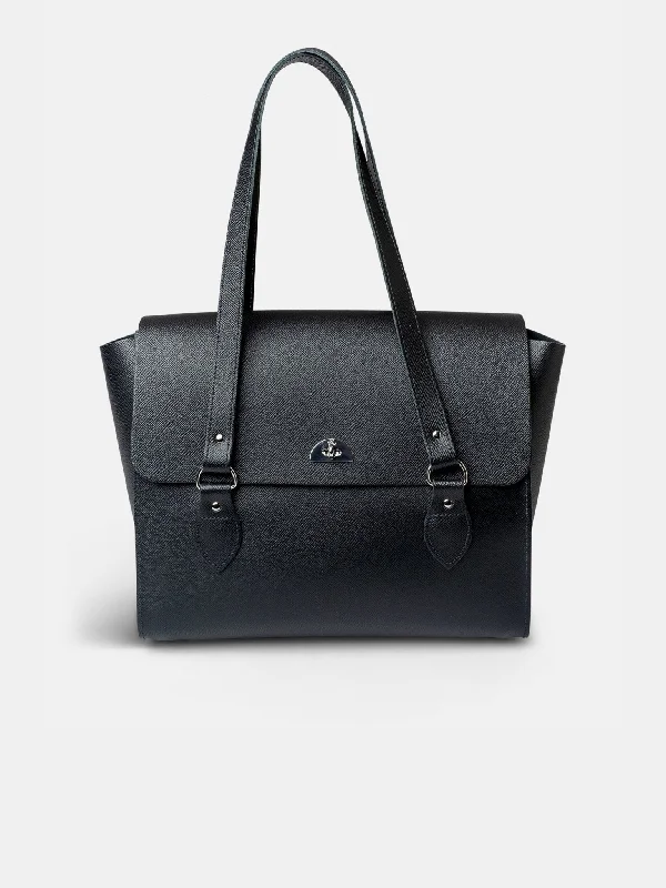 Stylish Handbags At Unbeatable DiscountsThe Emily -  Black Saffiano