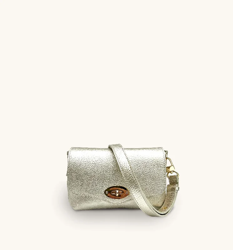  Grab Your Favorite Handbags At Discounted PricesThe Maddie Gold Leather Bag