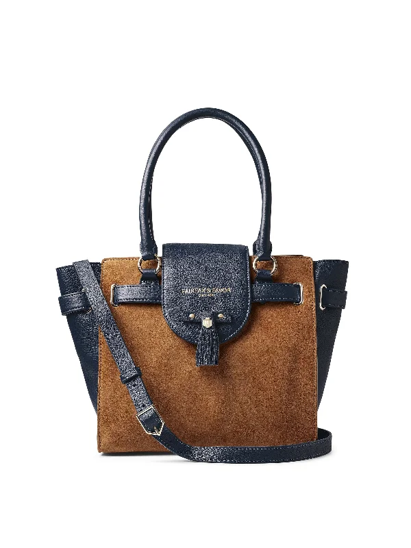  Carry Elegance For LessWindsor Tote - Tan & Navy