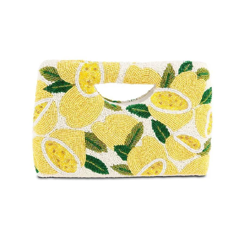  Affordable Luxury – Exclusive Savings On Premium BagsShop Sale Items Yellow & Green Beaded Lemon Handbag With Gusset
