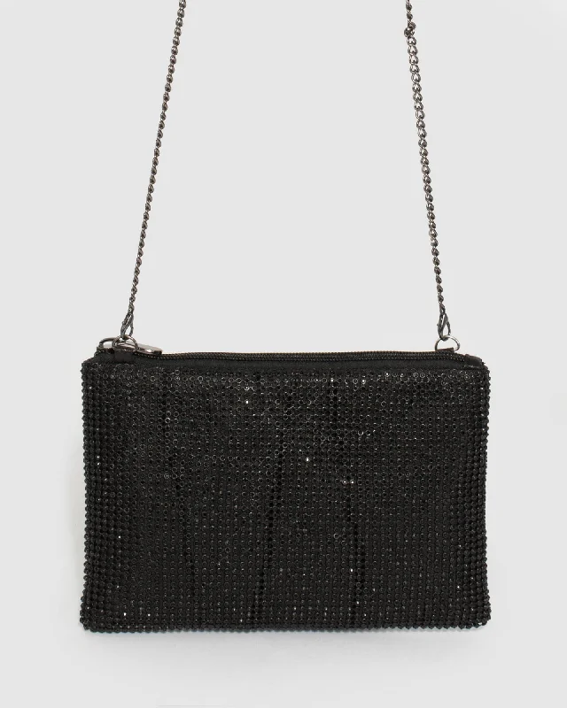  Stylish Handbags With Exclusive Online DiscountsBlack Chainmail Peta Crossbody Bag