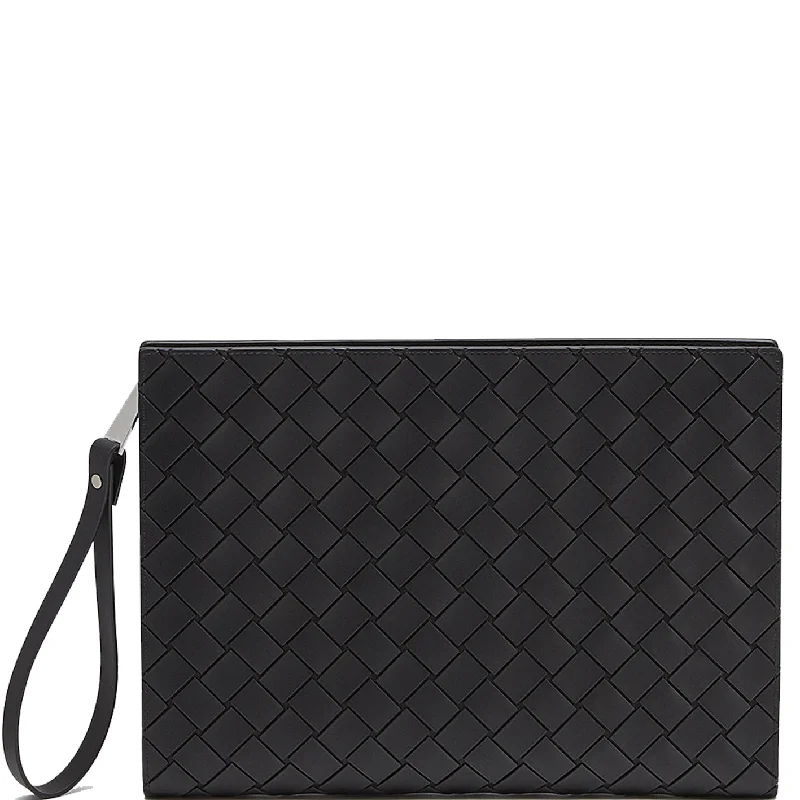  Stylish And Functional Bags Now At Reduced RatesDocument Case Rubber Intrecciato, Black/Silver