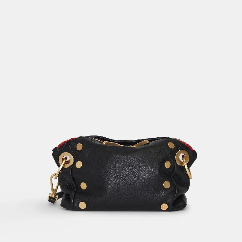  Best Bag Sale Of The SeasonDaniel Crossbody Clutch | Black/Brushed Gold Red Zip | Sml