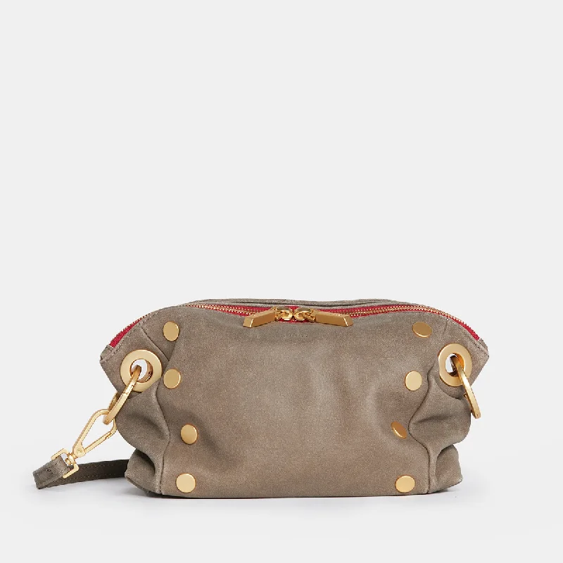  Limited-Time Handbag SaleDaniel Crossbody Clutch | Pewter/Brushed Gold Red Zip | Sml