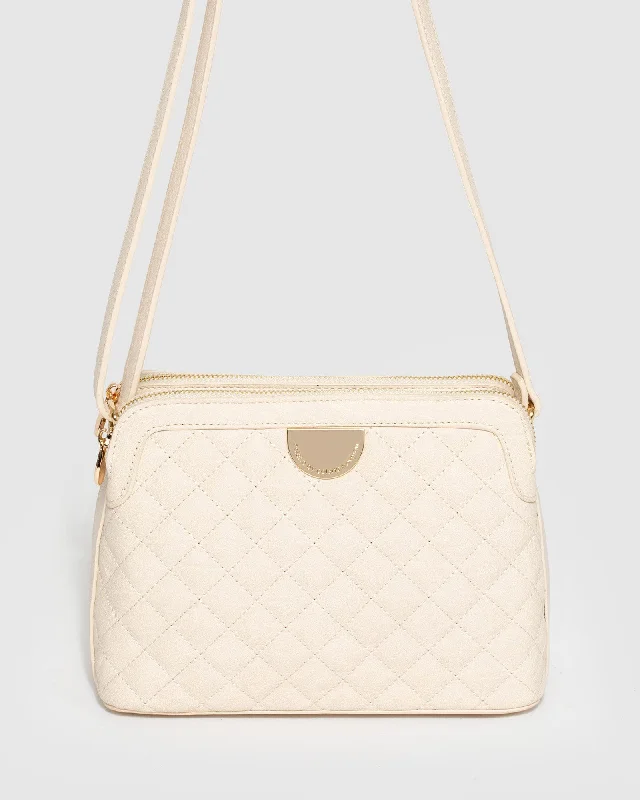  Limited-Time Handbag SaleIvory Quilt Crossbody Bag