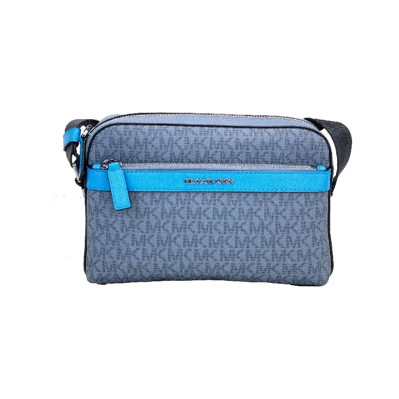 Stylish And Functional Bags Now At Reduced RatesMichael Kors Cooper Small Denim Multi Signature PVC Utility Crossbody Bag Stylish And Functional Bags Now At Reduced RatesMichael Kors Cooper Small Denim Multi Signature PVC Utility Crossbody Bag