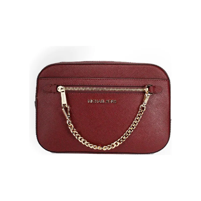 Elegant Totes At Limited-Time PricesMichael Kors Jet Set East West Large Dark Cherry Leather Zip Chain Crossbody Bag Elegant Totes At Limited-Time PricesMichael Kors Jet Set East West Large Dark Cherry Leather Zip Chain Crossbody Bag