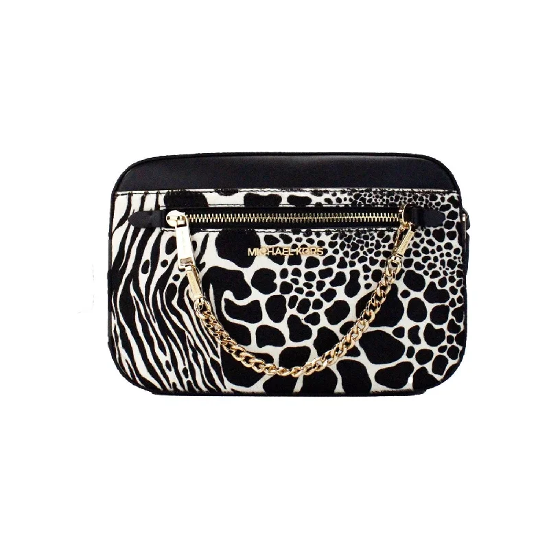 Trendy And Timeless Handbags Now On SaleMichael Kors Jet Set Large East West Black Haircalf Zip Chain Crossbody Bag Trendy And Timeless Handbags Now On SaleMichael Kors Jet Set Large East West Black Haircalf Zip Chain Crossbody Bag