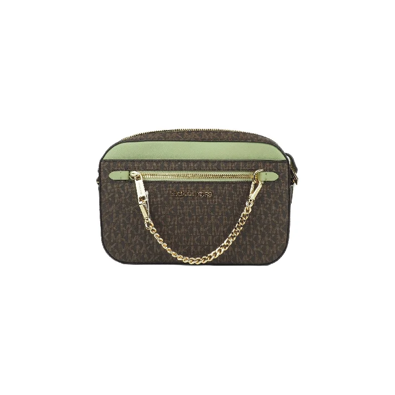 Big Savings On Totes, Crossbody Bags, And MoreMichael Kors Jet Set Large EW Brown Sage PVC Leather Zip Chain Crossbody Handbag Big Savings On Totes, Crossbody Bags, And MoreMichael Kors Jet Set Large EW Brown Sage PVC Leather Zip Chain Crossbody Handbag