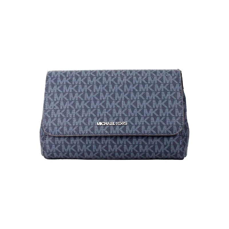 The Ultimate Sale On Must-Have HandbagsMichael Kors Jet Set Medium Navy Blue PVC Convertible Pouchette Crossbody Bag The Ultimate Sale On Must-Have HandbagsMichael Kors Jet Set Medium Navy Blue PVC Convertible Pouchette Crossbody Bag