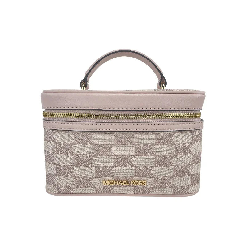 Trendy Bags, Huge SavingsMichael Kors Jet Set Medium Powder Blush Jacquard Canvas Zip Trunk Crossbody Bag Trendy Bags, Huge SavingsMichael Kors Jet Set Medium Powder Blush Jacquard Canvas Zip Trunk Crossbody Bag