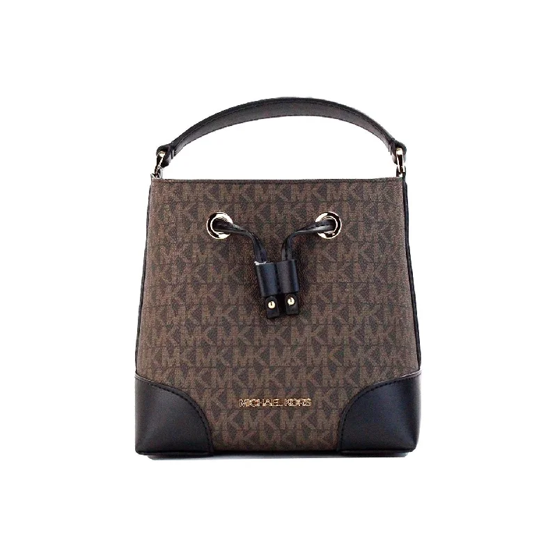 Stylish And Durable Handbags At Great ValueMichael Kors Mercer Small Brown Black Signature Leather Bucket Crossbody Bag Stylish And Durable Handbags At Great ValueMichael Kors Mercer Small Brown Black Signature Leather Bucket Crossbody Bag